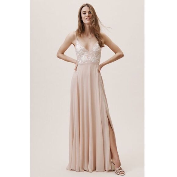 Anthropologie x BHLDN Sadia Dress Blush - Picture 1 of 7